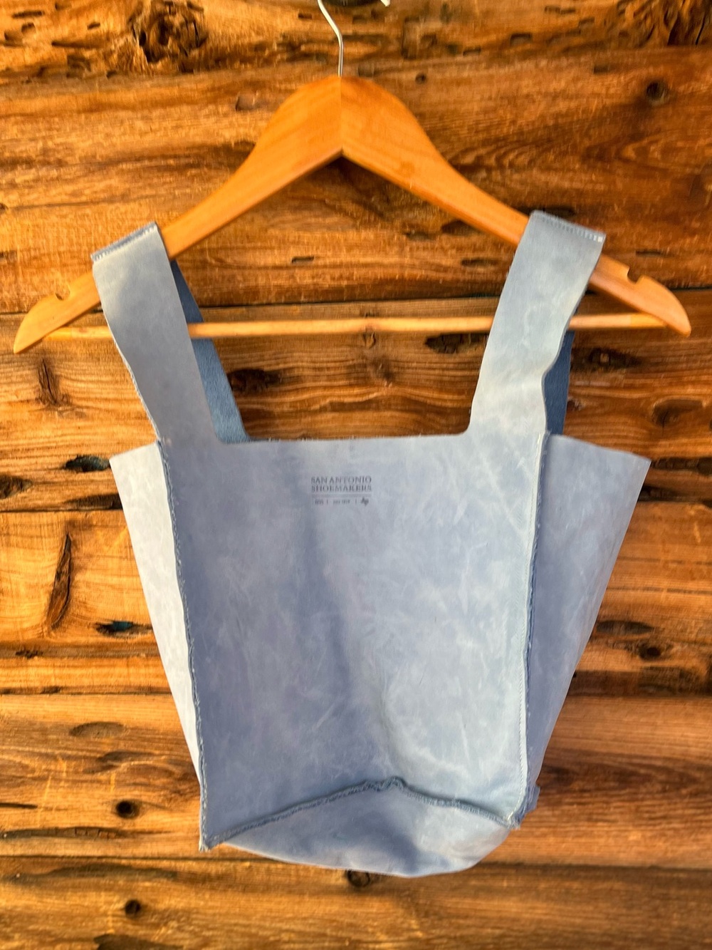 SAN ANTONIO SHOEMAKERS | SAS Blue Leather Suede Tote Bag